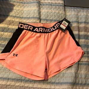 Under Armour Pink and Black Athletic Shorts